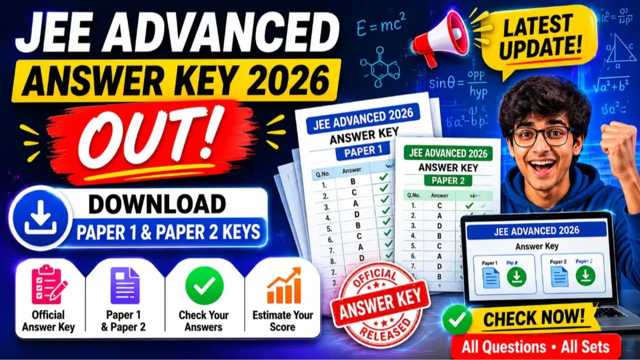 JEE Advanced Answer Key 2026 Out: Download Paper 1 and 2 Keys banner